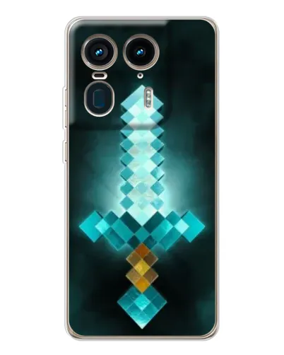 Чехол для Motorola Edge 50 Ultra с картинкой «Алмазный меч неон» Чехол для Motorola Edge 50 Ultra с картинкой «Алмазный меч неон»