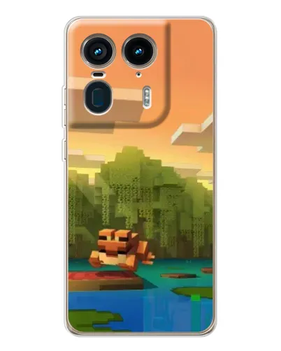 Чехол для Motorola Edge 50 Ultra с картинкой «Майнкрафт закат солнца» Чехол для Motorola Edge 50 Ultra с картинкой «Майнкрафт закат солнца»