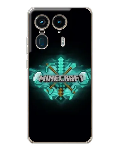 Чехол для Motorola Edge 50 Ultra с картинкой «Minecraft Diamond лого» Чехол для Motorola Edge 50 Ultra с картинкой «Minecraft Diamond лого»