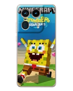 Чохол для Motorola Edge 50 Ultra з картинкою «Губка Боб Minecraft» Чохол для Motorola Edge 50 Ultra з картинкою «Губка Боб Minecraft»