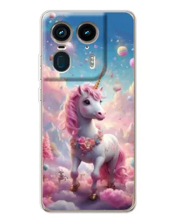 Чохол для Motorola Edge 50 Ultra з картинкою «Єдиноріг серед хмар»