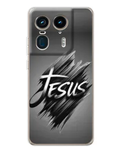 Чехол для Motorola Edge 50 Ultra с картинкой «Надпись Jesus Graffiti»