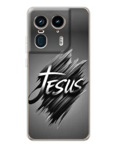 Чехол для Motorola Edge 50 Ultra с картинкой «Надпись Jesus Graffiti»