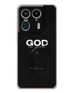 Чехол для Motorola Edge 50 Ultra с картинкой «GOD — Бог над всем»