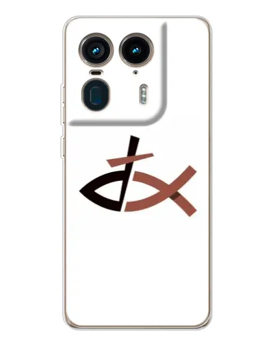 Чехол для Motorola Edge 50 Ultra с картинкой «Рыба и крест»