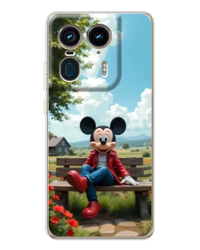 Чехол для Motorola Edge 50 Ultra с картинкой «Микки на скамейке» Чехол для Motorola Edge 50 Ultra с картинкой «Микки на скамейке»