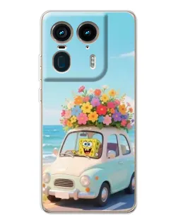 Чехол для Motorola Edge 50 Ultra с картинкой «Автомобильное путешествие»