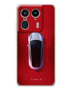 Чехол для Motorola Edge 50 Ultra с картинкой «Tesla Top View»