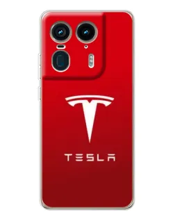 Чехол для Motorola Edge 50 Ultra с картинкой «Tesla Red Classic»
