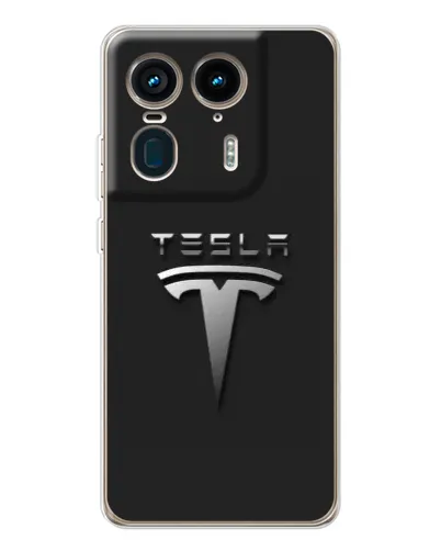 Чехол для Motorola Edge 50 Ultra с картинкой «Стальной логотип Tesla» Чехол для Motorola Edge 50 Ultra с картинкой «Стальной логотип Tesla»