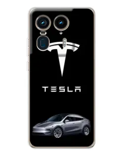 Чехол для Motorola Edge 50 Ultra с картинкой «Tesla Model Y»