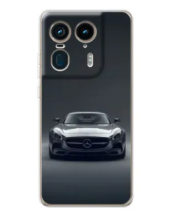 Чехол для Motorola Edge 50 Ultra с картинкой «Mercedes на черном»
