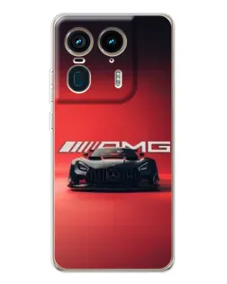 Чехол для Motorola Edge 50 Ultra с картинкой «Mercedes AMG — красная линия»