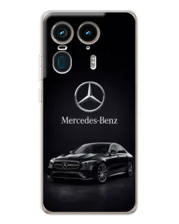 Чехол для Motorola Edge 50 Ultra с картинкой «Mercedes — решетка радиатора»