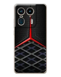 Чехол для Motorola Edge 50 Ultra с картинкой «Mercedes Carbon Grid»