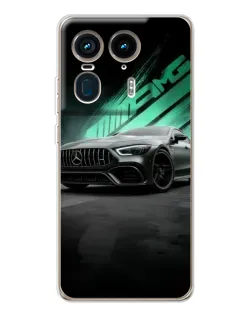 Чехол для Motorola Edge 50 Ultra с картинкой «Темный Mercedes AMG»