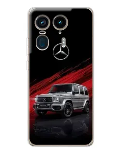 Чехол для Motorola Edge 50 Ultra с картинкой «Mercedes G-Class красный»