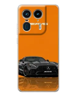 Чехол для Motorola Edge 50 Ultra с картинкой «Оранжевый Mercedes AMG»