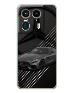 Чехол для Motorola Edge 50 Ultra с картинкой «Mercedes AMG — графика»