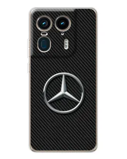 Чехол для Motorola Edge 50 Ultra с картинкой «Карбоновый Mercedes стиль»