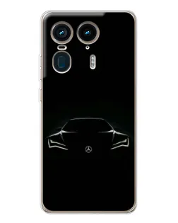 Чехол для Motorola Edge 50 Ultra с картинкой «Mercedes — силуэт авто»