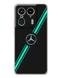 Чехол для Motorola Edge 50 Ultra с картинкой «Спортивные линии Mercedes»