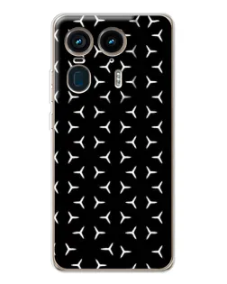 Чехол для Motorola Edge 50 Ultra с картинкой «Mercedes паттерн звезд»