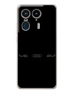 Чехол для Motorola Edge 50 Ultra с картинкой «Audi — световой подпись»