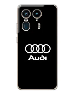 Чехол для Motorola Edge 50 Ultra с картинкой «Классическое лого Audi»