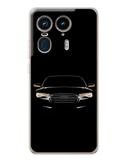 Чехол для Motorola Edge 50 Ultra с картинкой «Audi — ночной контур»