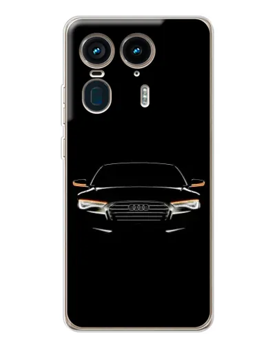 Чехол для Motorola Edge 50 Ultra с картинкой «Audi — ночной контур» Чехол для Motorola Edge 50 Ultra с картинкой «Audi — ночной контур»
