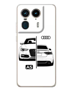 Чехол для Motorola Edge 50 Ultra с картинкой «Audi — контрастный дизайн»