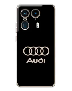 Чехол для Motorola Edge 50 Ultra с картинкой «Audi — золотой логотип»