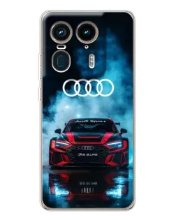 Чехол для Motorola Edge 50 Ultra с картинкой «Audi Sport — неон»