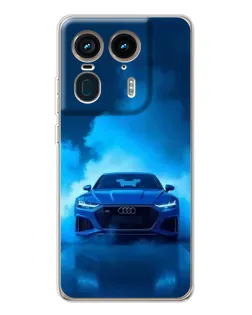 Чехол для Motorola Edge 50 Ultra с картинкой «Audi — голубая энергия»