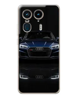 Чехол для Motorola Edge 50 Ultra с картинкой «Audi — ночное отражение»
