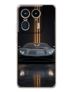 Чехол для Motorola Edge 50 Ultra с картинкой «Lamborghini золотые линии» Чехол для Motorola Edge 50 Ultra с картинкой «Lamborghini золотые линии»
