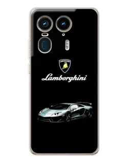 Чехол для Motorola Edge 50 Ultra с картинкой «Логотип Lamborghini классика»