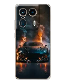 Чехол для Motorola Edge 50 Ultra с картинкой «Lamborghini дымная эстетика»