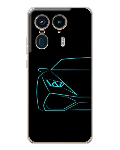 Чехол для Motorola Edge 50 Ultra с картинкой «Голубой силуэт Lamborghini» Чехол для Motorola Edge 50 Ultra с картинкой «Голубой силуэт Lamborghini»