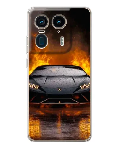Чехол для Motorola Edge 50 Ultra с картинкой «Lamborghini в огне» Чехол для Motorola Edge 50 Ultra с картинкой «Lamborghini в огне»
