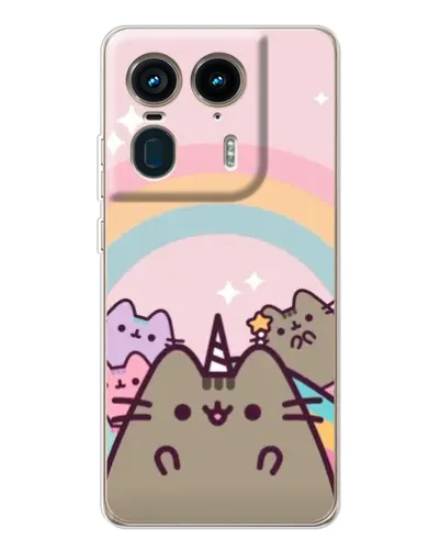 Чехол для Motorola Edge 50 Ultra с картинкой «Единорог Pusheen»