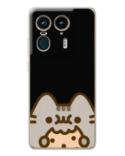Чехол для Motorola Edge 50 Ultra с картинкой «Пушин на черном»