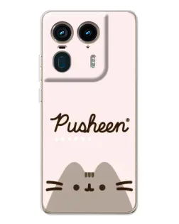 Чехол для Motorola Edge 50 Ultra с картинкой «Pusheen логотип»