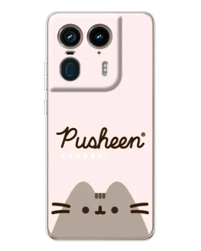 Чехол для Motorola Edge 50 Ultra с картинкой «Pusheen логотип»