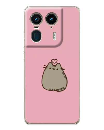 Чехол для Motorola Edge 50 Ultra с картинкой «Pusheen сердце»