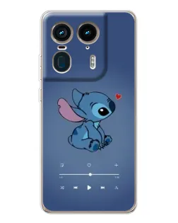 Чехол для Motorola Edge 50 Ultra с картинкой «Музыкальный Stitch»