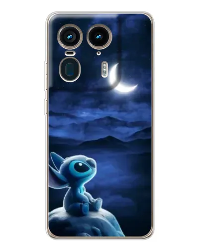 Чехол для Motorola Edge 50 Ultra с картинкой «Лунная ночь Стича»