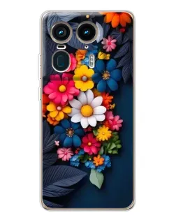 Чехол для Motorola Edge 50 Ultra с картинкой «Цветочная феерия»