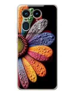 Чехол для Motorola Edge 50 Ultra с картинкой «Радужный цветок»